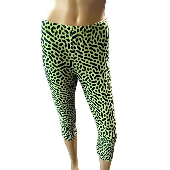 NO BOUNDARIES Patterned Knee Length Elastic Waistband Womens Leggings Size Med - Picture 1 of 14